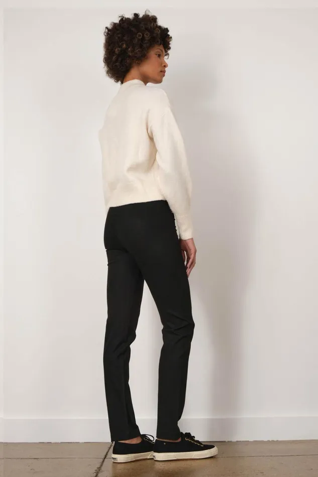 Avenue Montaigne BILLY Flannel Black Women Pants