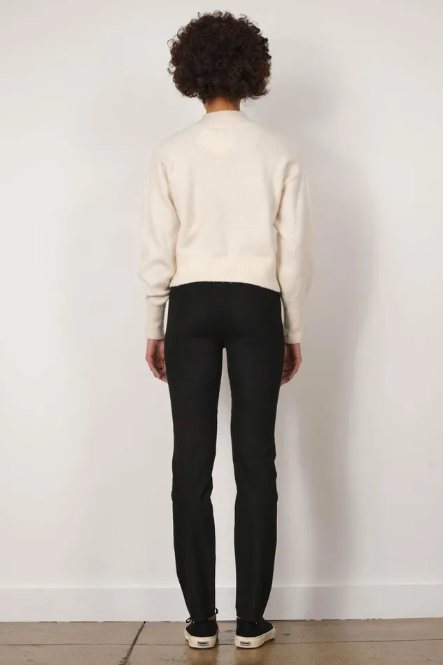 Avenue Montaigne BILLY Flannel Black Women Pants