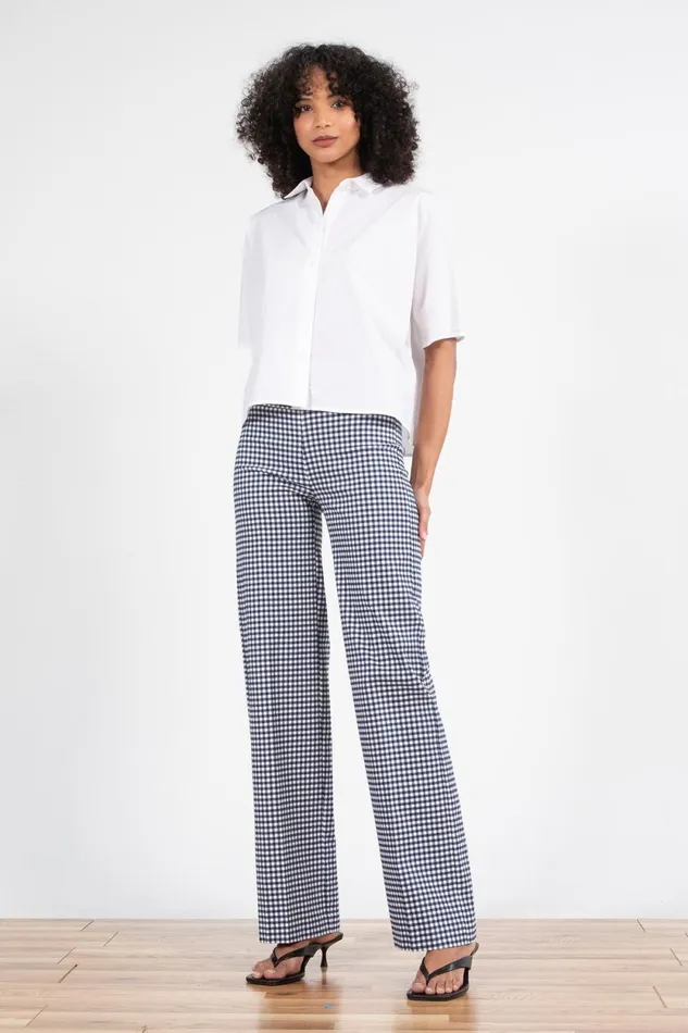 Avenue Montaigne FLAVIA Check Sailor Women Pants