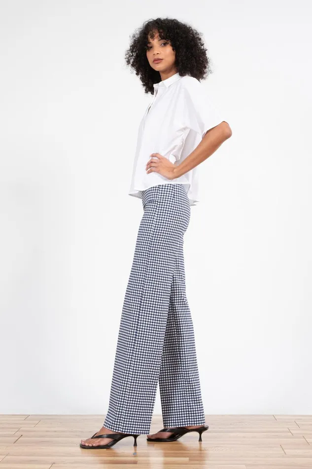 Avenue Montaigne FLAVIA Check Sailor Women Pants