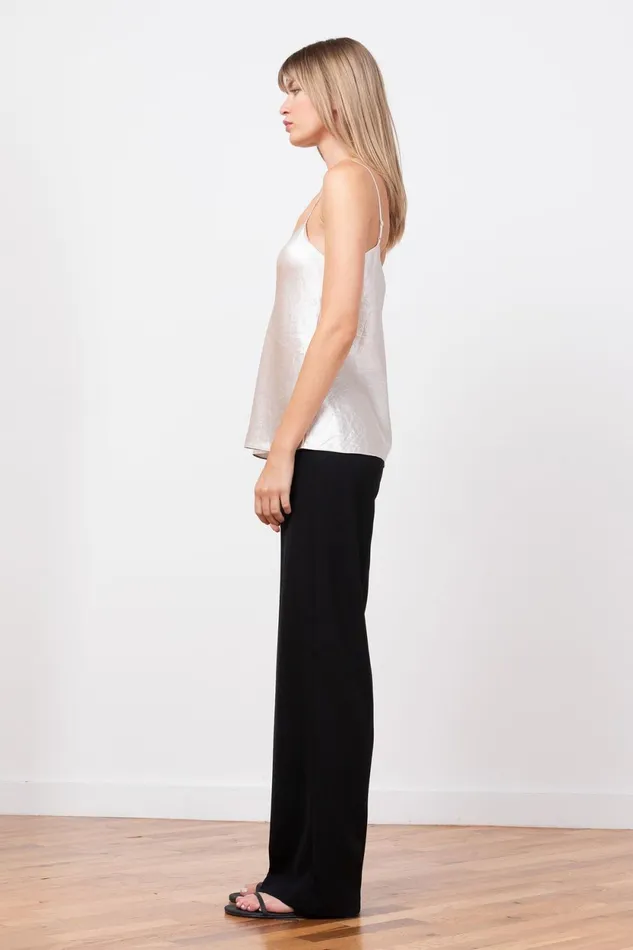 Avenue Montaigne FLAVIA Crepe Black Women Pants