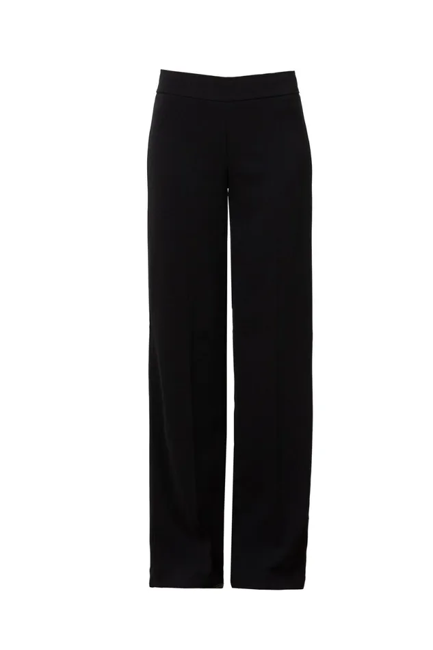 Avenue Montaigne FLAVIA Crepe Black Women Pants