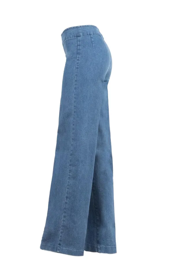 Avenue Montaigne FLAVIA Light Denim Women Pants