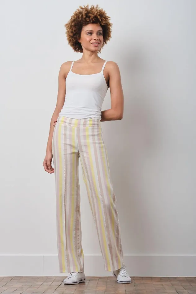 Avenue Montaigne FLAVIA Stripes Rainbow Women Pants