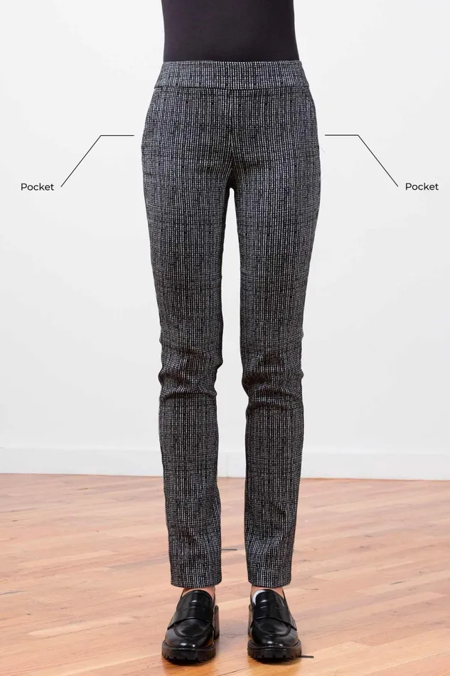 Avenue Montaigne LOUIS Tweed Check Women Pants
