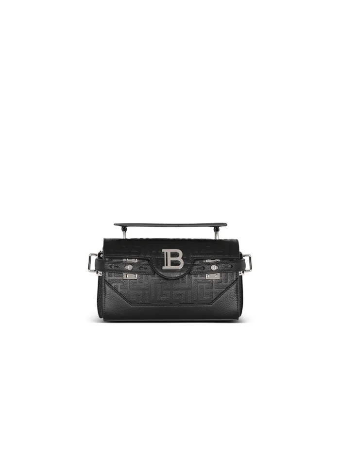 BBuzz 19 Monogrammed Canvas And Leather Bag Black Men Balmain CrossBody Bags