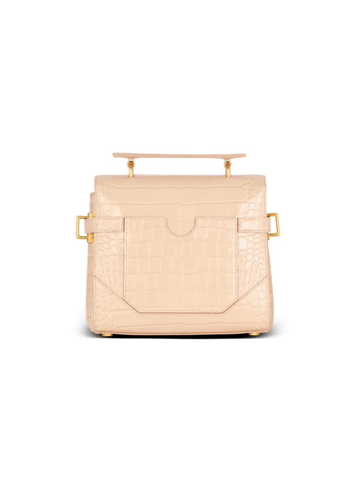 BBuzz 23 Bag In Crocodileembossed Calfskin Beige Women Balmain Handbags