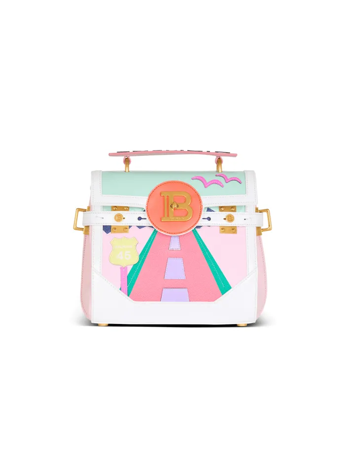 BBuzz 23 Calfskin And Postcard Patchwork Bag Multicolor Women Balmain Handbags