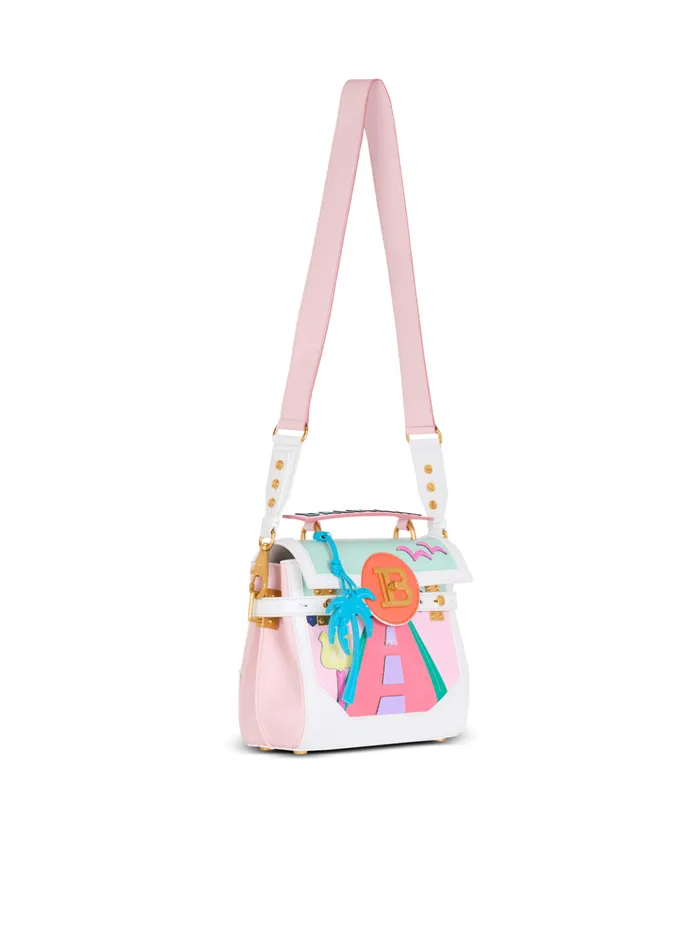 BBuzz 23 Calfskin And Postcard Patchwork Bag Multicolor Women Balmain Handbags