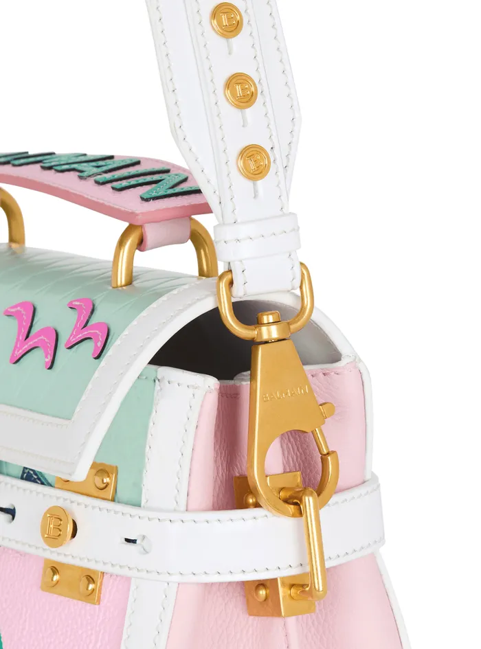 BBuzz 23 Calfskin And Postcard Patchwork Bag Multicolor Women Balmain Handbags