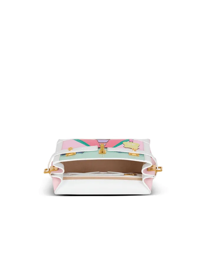 BBuzz 23 Calfskin And Postcard Patchwork Bag Multicolor Women Balmain Handbags