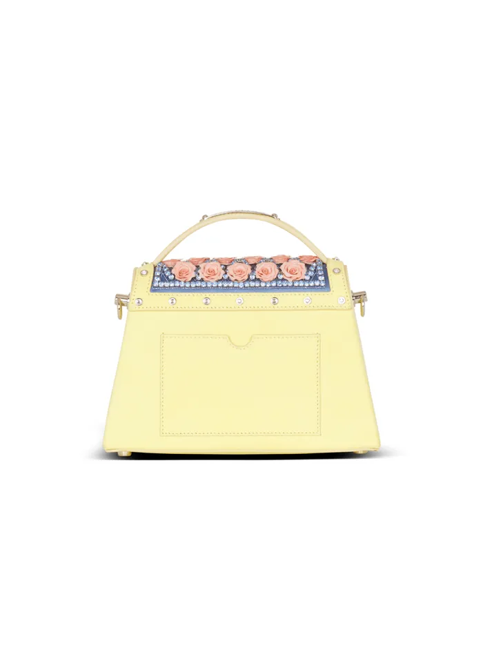 BBuzz Dynasty Bag Embroidered With Diamond And Roses Multicolor Women Balmain Handbags