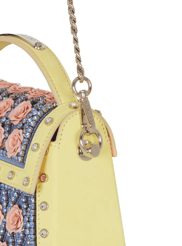 BBuzz Dynasty Bag Embroidered With Diamond And Roses Multicolor Women Balmain Handbags
