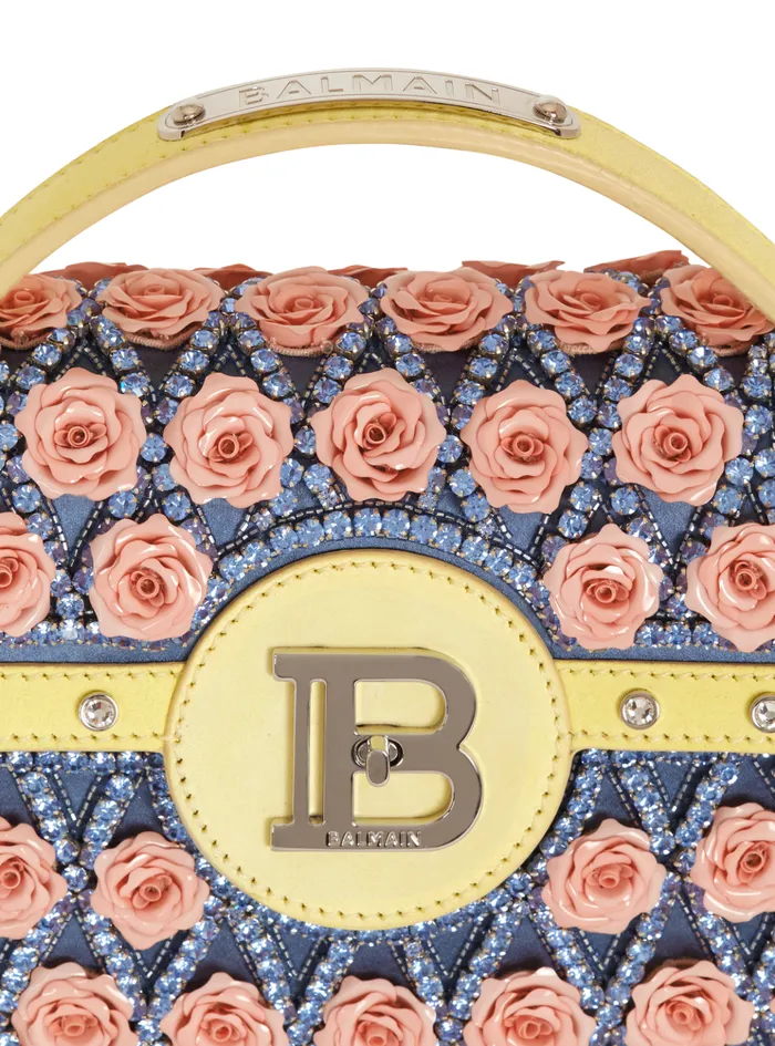 BBuzz Dynasty Bag Embroidered With Diamond And Roses Multicolor Women Balmain Handbags