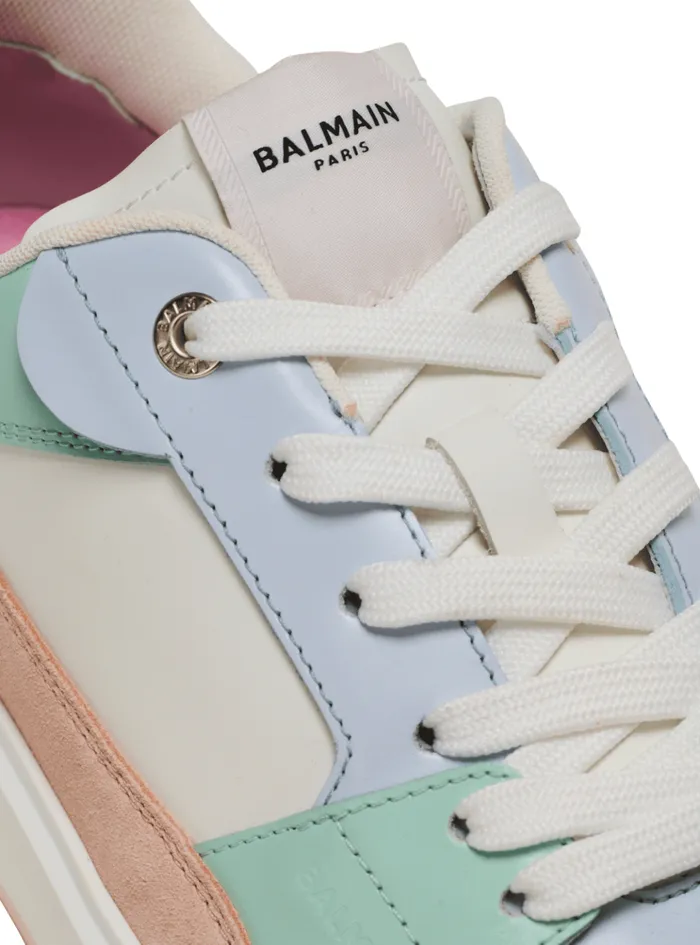 BCourt Flip Sneakers In Calfskin And Suede Multicolor Women Balmain Sneakers