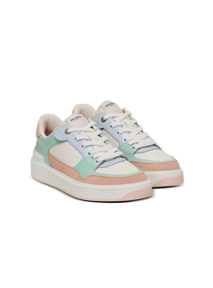 BCourt Flip Sneakers In Calfskin And Suede Multicolor Women Balmain Sneakers