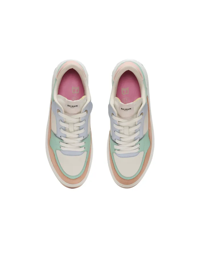 BCourt Flip Sneakers In Calfskin And Suede Multicolor Women Balmain Sneakers
