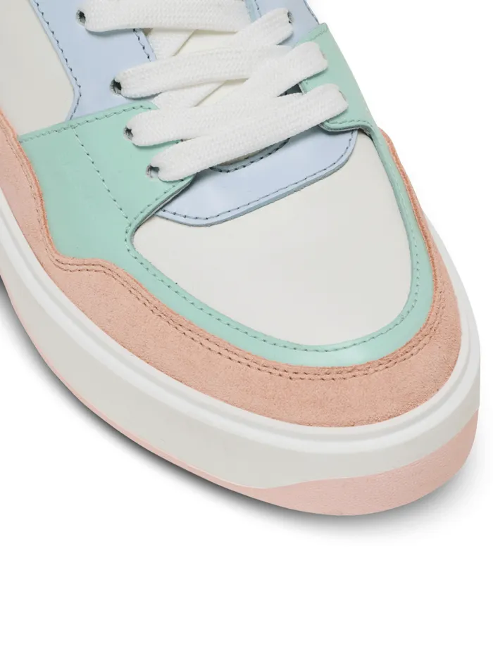 BCourt Flip Sneakers In Calfskin And Suede Multicolor Women Balmain Sneakers