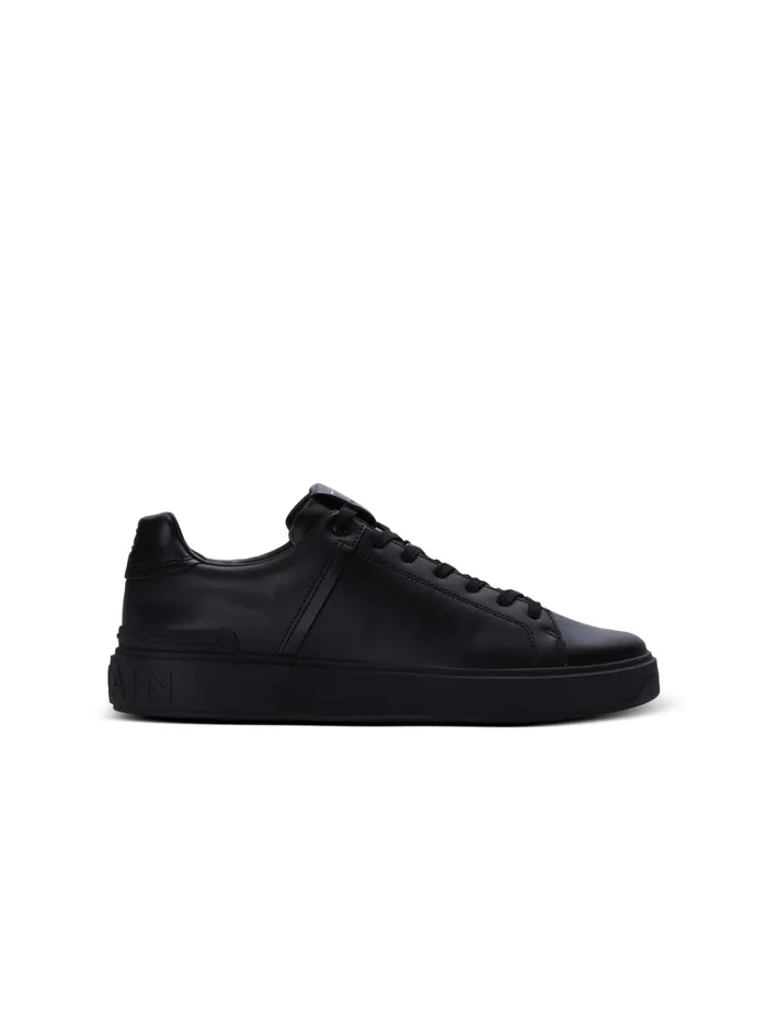 BCourt Trainers In Calfskin Black Men Balmain Sneakers