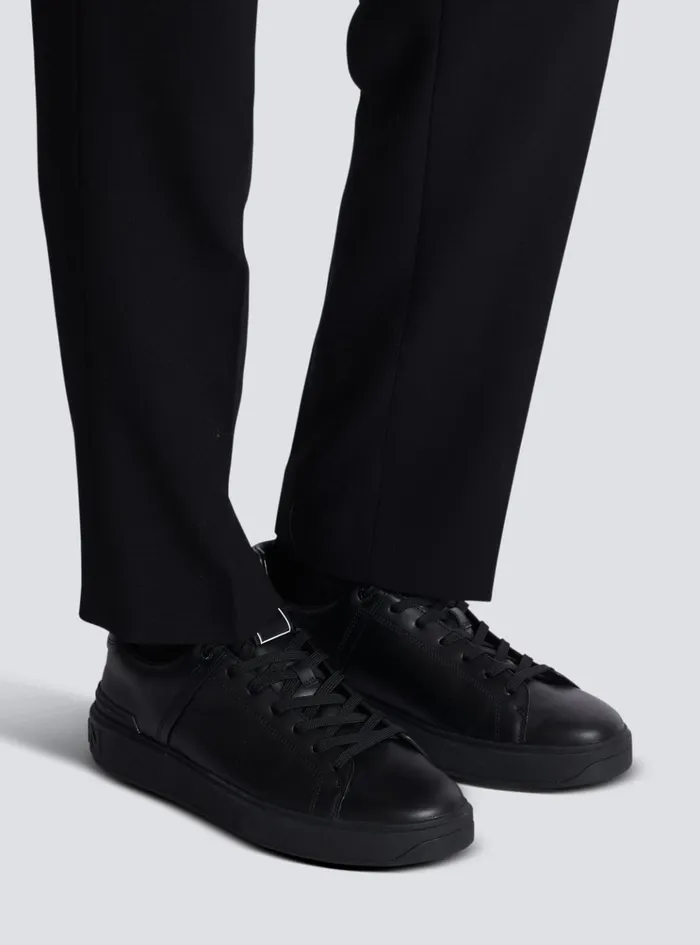 BCourt Trainers In Calfskin Black Men Balmain Sneakers