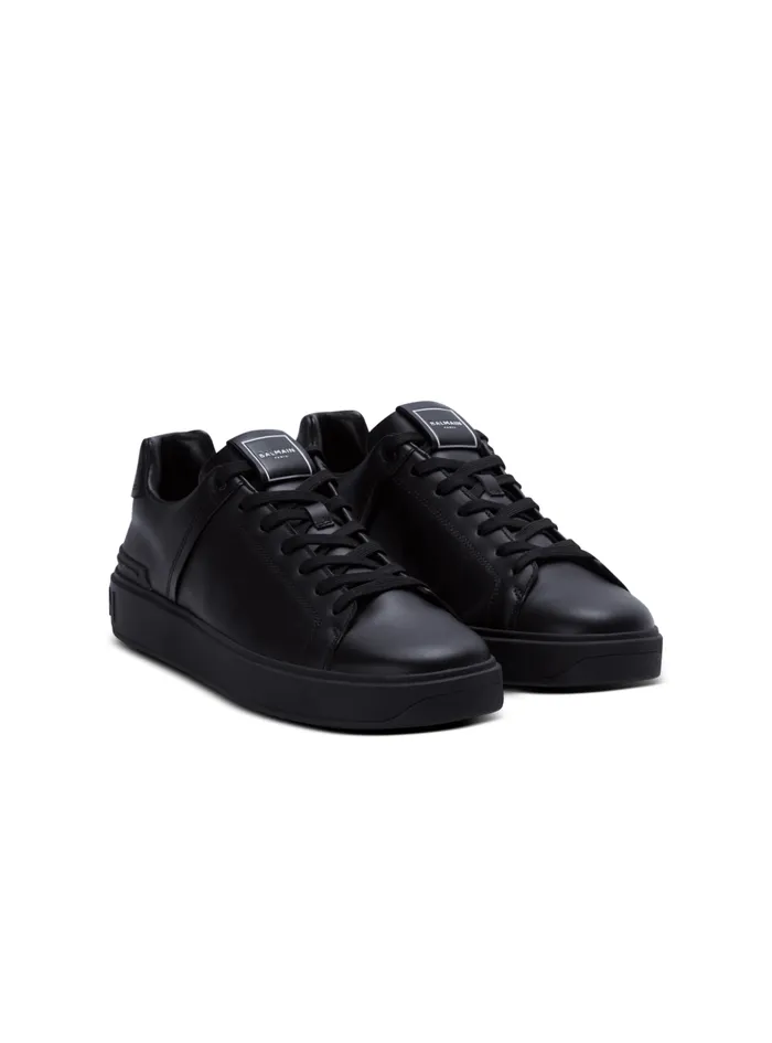 BCourt Trainers In Calfskin Black Men Balmain Sneakers