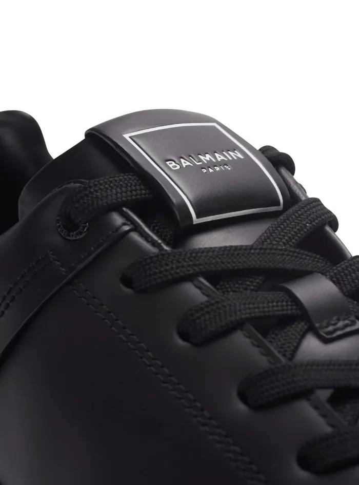 BCourt Trainers In Calfskin Black Men Balmain Sneakers