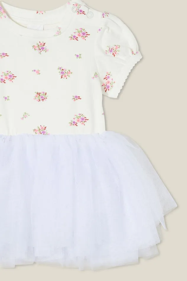 Baby Dresses and Skirts Cotton On Valerie Puff Sleeve Tulle Dress Vanillasally Floral