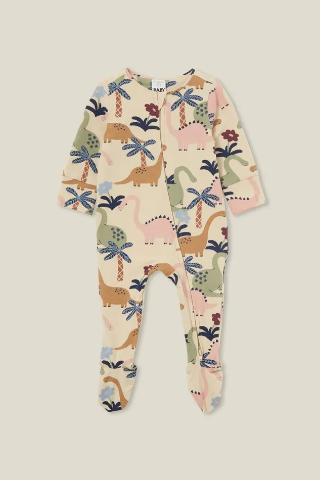 Baby Rompers and All In Ones Cotton On The Long Sleeve Zip Romper Usa Rainy Daydino Park