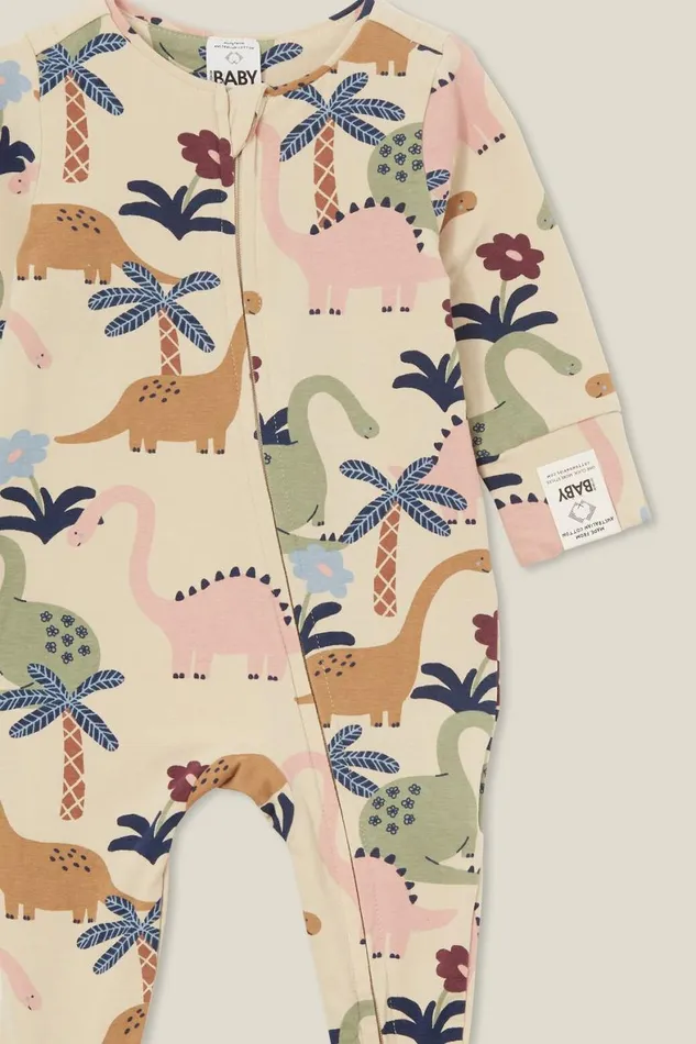 Baby Rompers and All In Ones Cotton On The Long Sleeve Zip Romper Usa Rainy Daydino Park