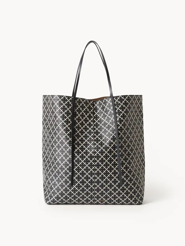 Bags Women By Malene Birger Abrille Printed Tote Bag Black