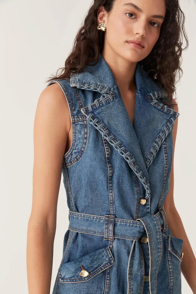 Balance Denim Mini Dress 90039s Wash Women Aje Denim