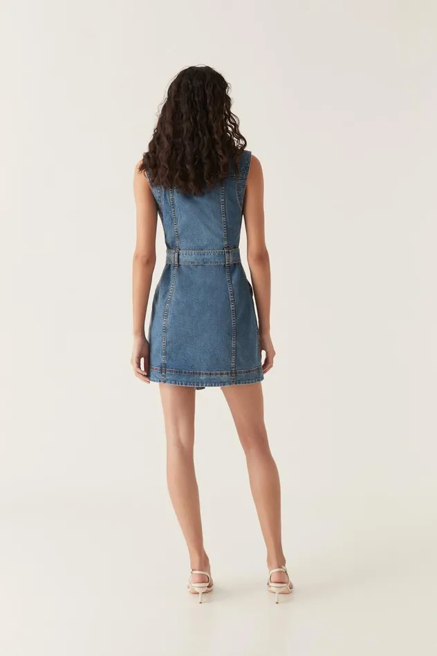 Balance Denim Mini Dress 90039s Wash Women Aje Denim