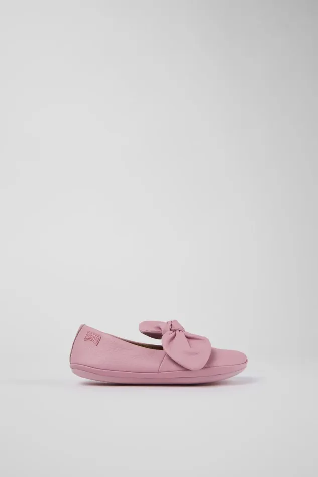 Ballerinas Kids Camper Right Pink Leather Mary Jane