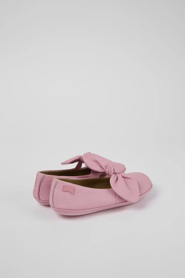 Ballerinas Kids Camper Right Pink Leather Mary Jane