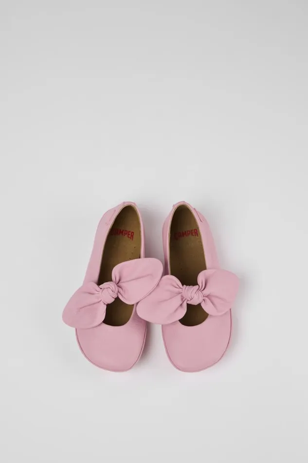 Ballerinas Kids Camper Right Pink Leather Mary Jane