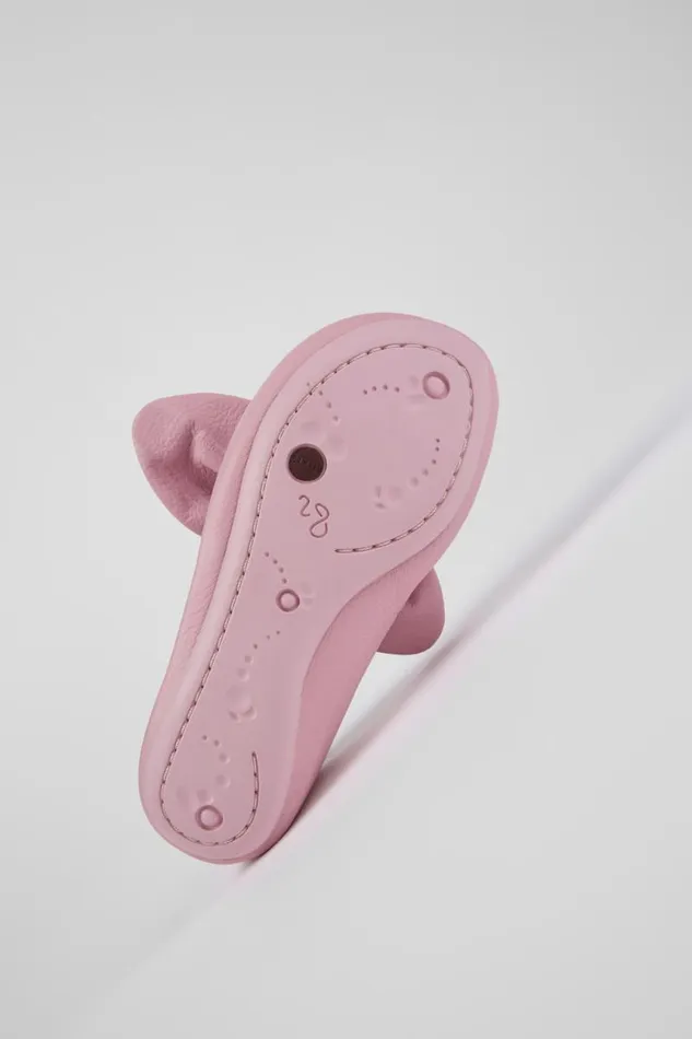 Ballerinas Kids Camper Right Pink Leather Mary Jane