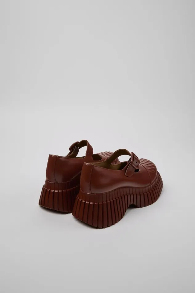 Ballerinas Women Camper BCN Red Leather Shoe