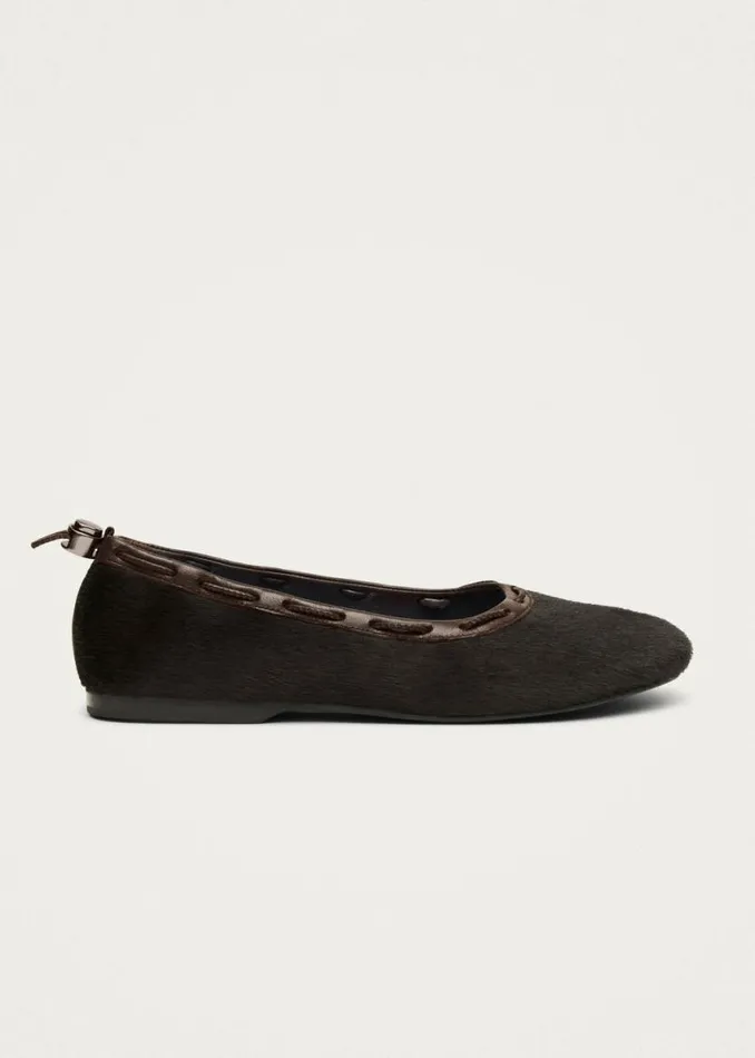 Ballet Flats Women ALOHAS Gill Soft Brown Leather Ballet Flats
