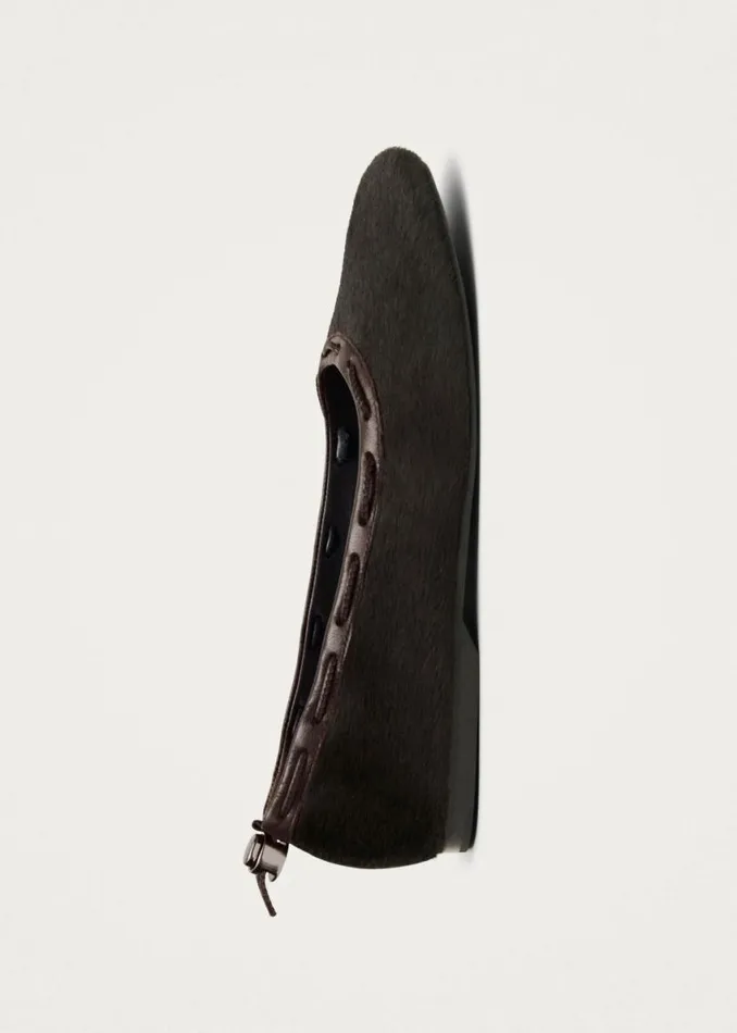Ballet Flats Women ALOHAS Gill Soft Brown Leather Ballet Flats