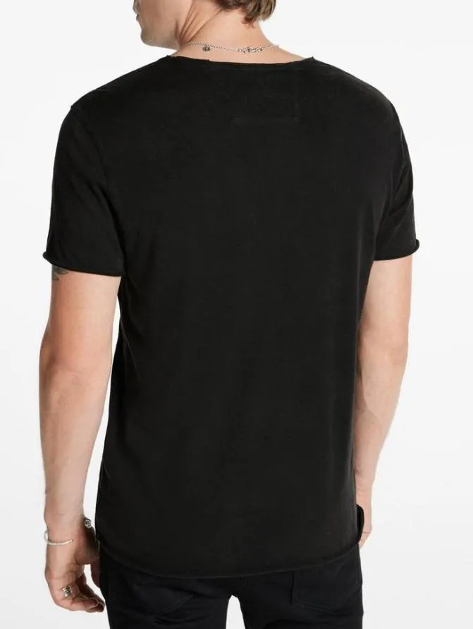 BARBWIRE PEACE TEE Black Clothing John Varvatos Graphic Tees