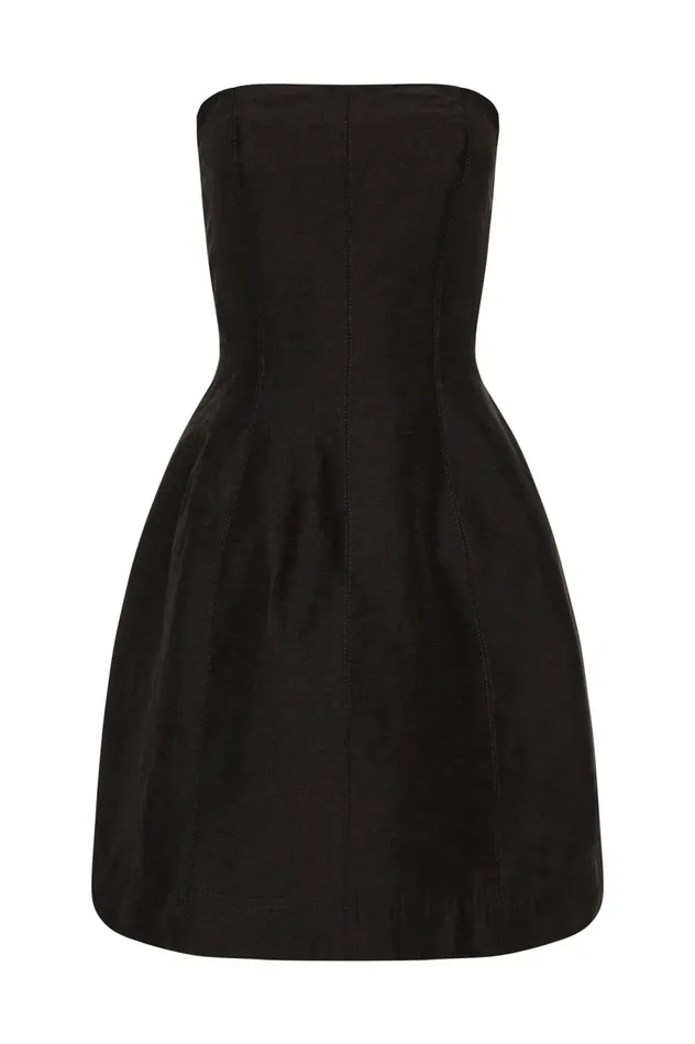 Baret Strapless Mini Dress Black Women Aje Mini Dresses