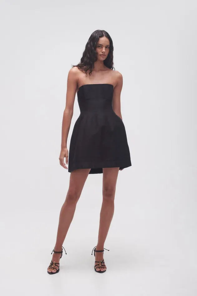 Baret Strapless Mini Dress Black Women Aje Mini Dresses