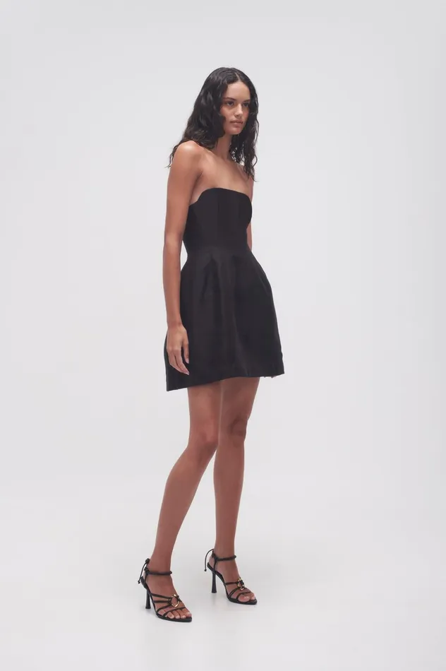 Baret Strapless Mini Dress Black Women Aje Mini Dresses