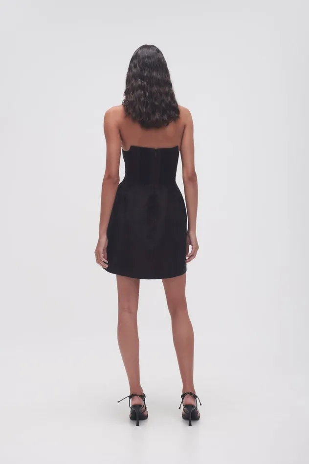 Baret Strapless Mini Dress Black Women Aje Mini Dresses