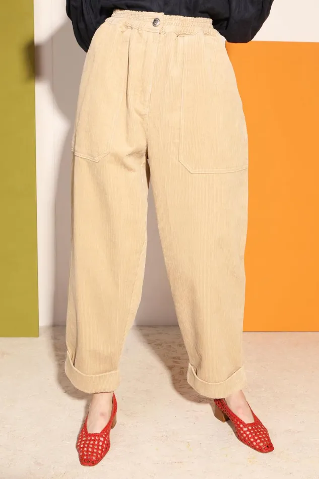 Beckett Trouser Beige Regular Fit Womens LF Markey Trousers