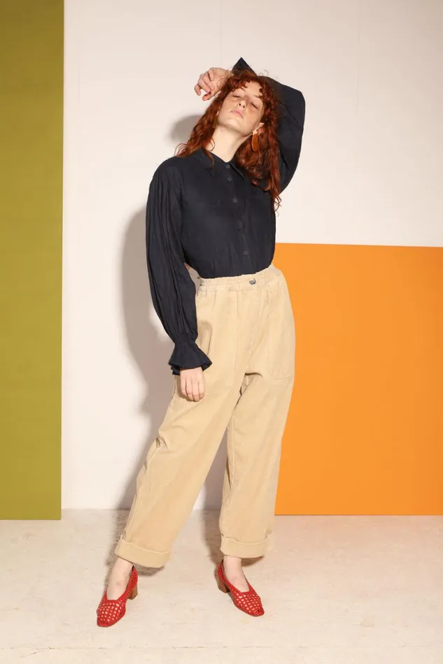 Beckett Trouser Beige Regular Fit Womens LF Markey Trousers