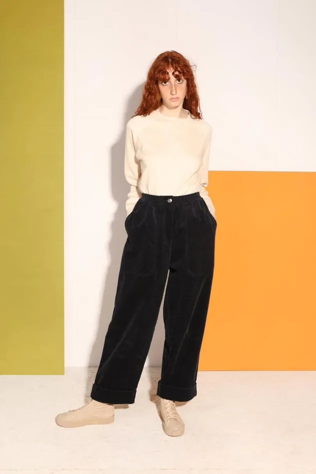 Beckett Trouser Navy Regular Fit Womens LF Markey Trousers