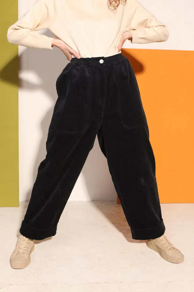 Beckett Trouser Navy Regular Fit Womens LF Markey Trousers