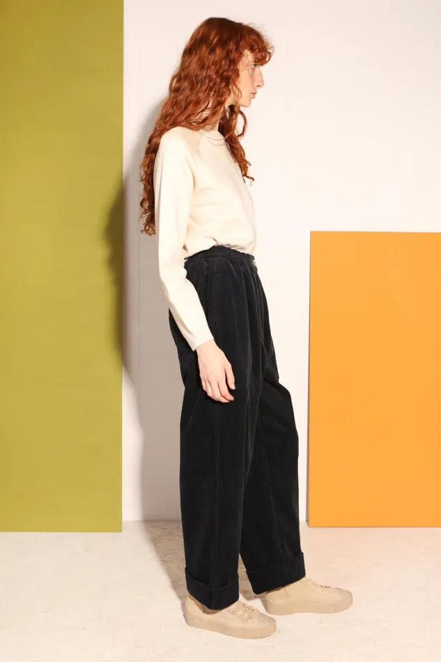 Beckett Trouser Navy Regular Fit Womens LF Markey Trousers