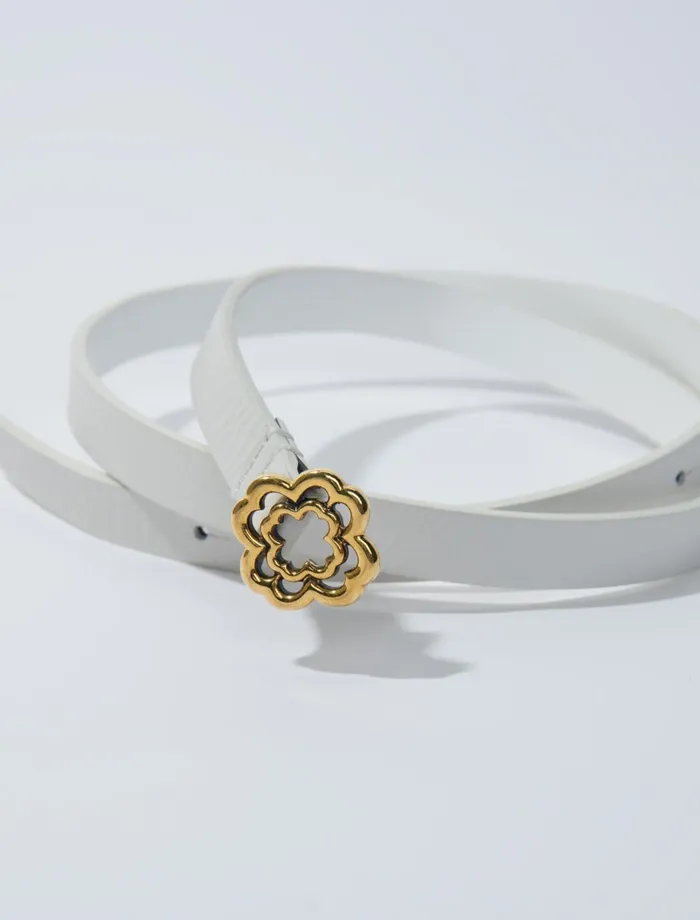 Belts Women Maje Clover Belt Ecru